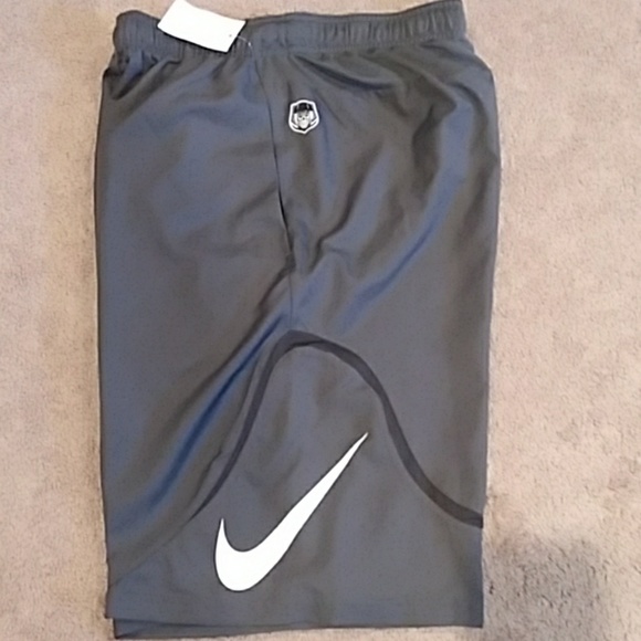 black nike football shorts